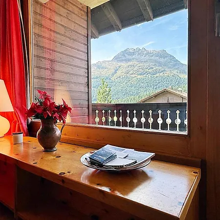 Apartment Arvenholz-studio Mit Balkon & Bergblick, 2 Personen, Parkplatz - Cl06 Silvaplana